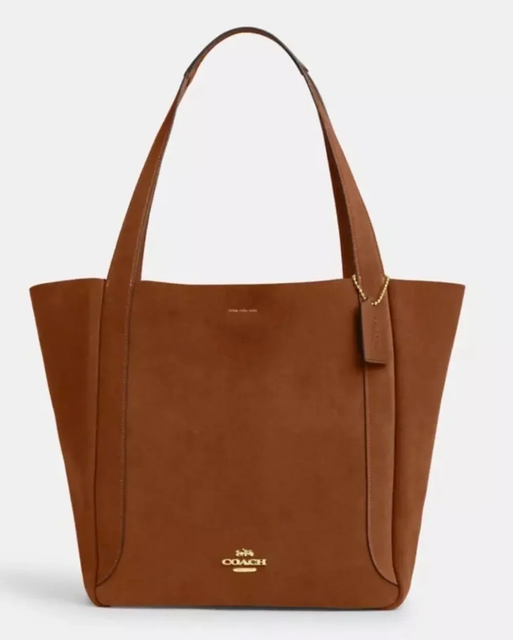 B17-001 NWT Coach Hadley Tote-Brown Suede